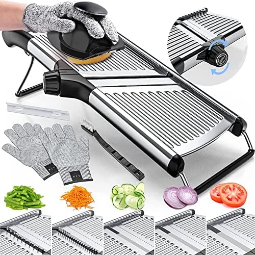 Benriner Super Slicer, with 4 Japanese Stainless Steel Blades, Beige