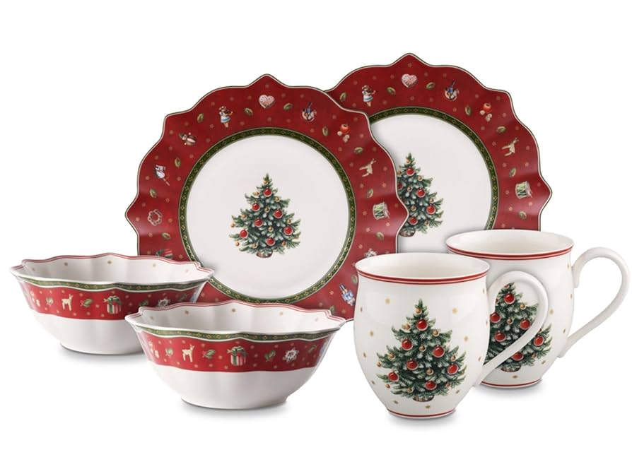 Toys Delight Breakfast for 2 Red in Multi, Set of 6