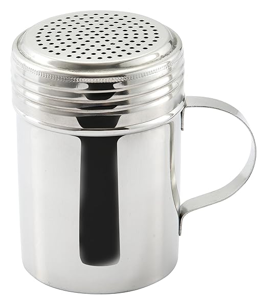 Winco 10 Oz. Stainless Steel Dredge (DRG-10), 5 inches X 4.75 inches X 1.5 inches