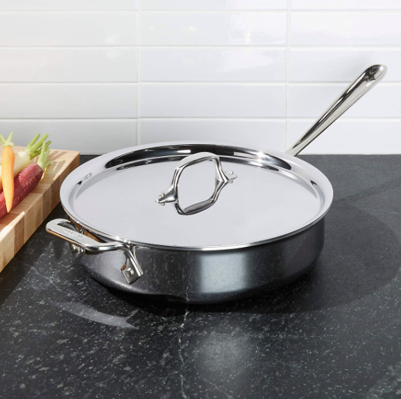 All-Clad ® D3 Stainless Steel 3-Qt. Saute Pan with Lid
