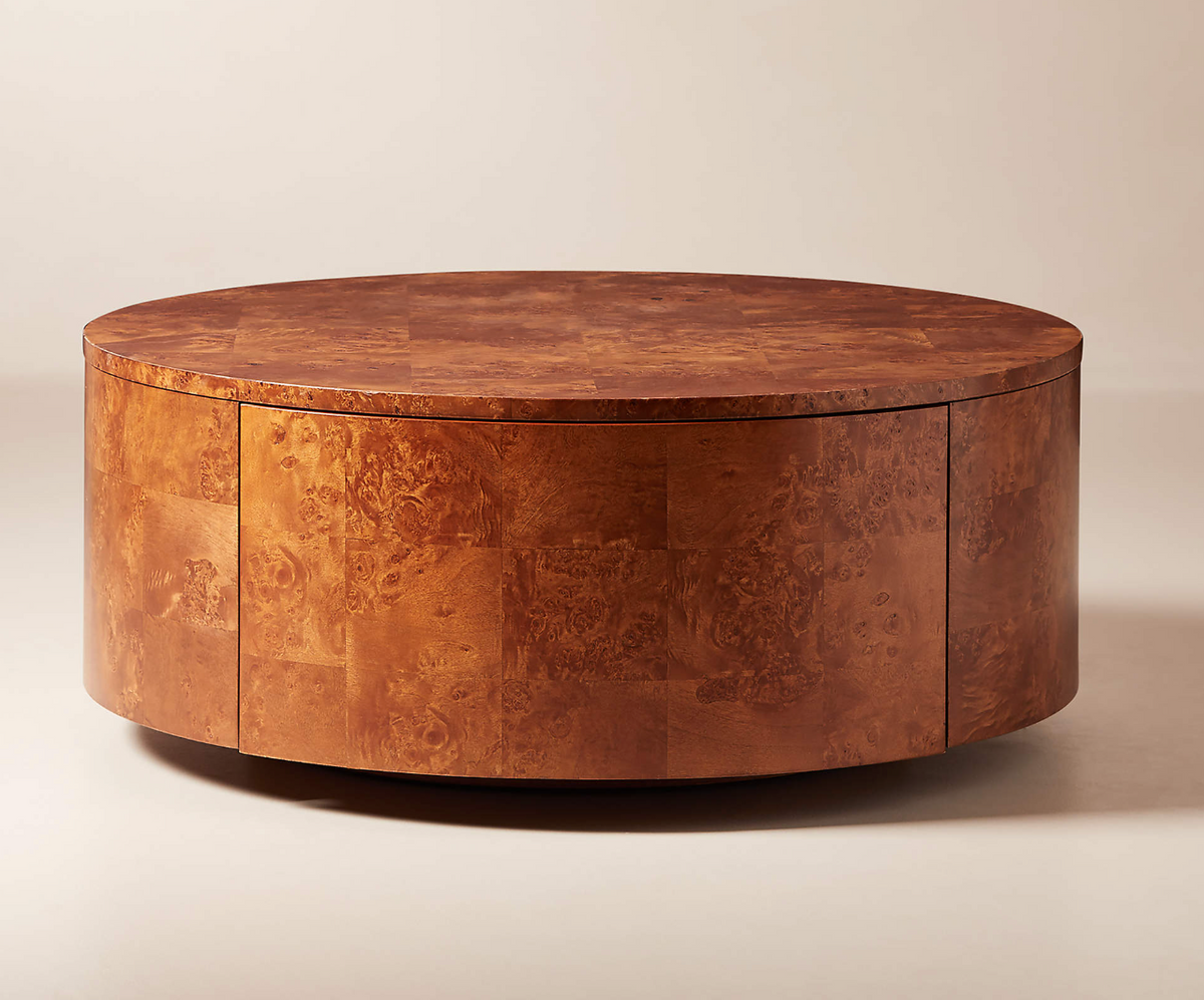 Burl Rotating Coffee Table