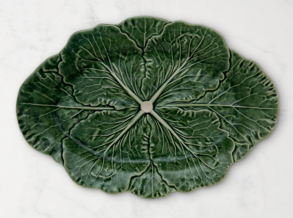 Bordallo Pinheiro Cabbage Oval Platters (Green 15'')