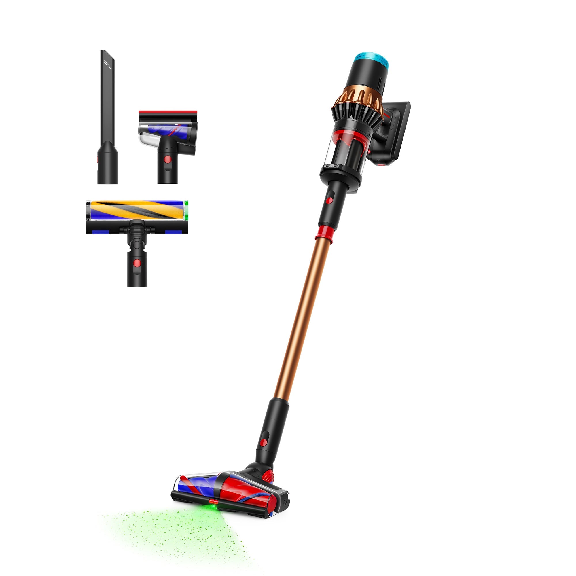 V16 Piston Animal Cordless Vacuum in Black Body/Bright Copper Manifold