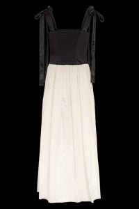 Elin Maxi Dress in Black & Ivory