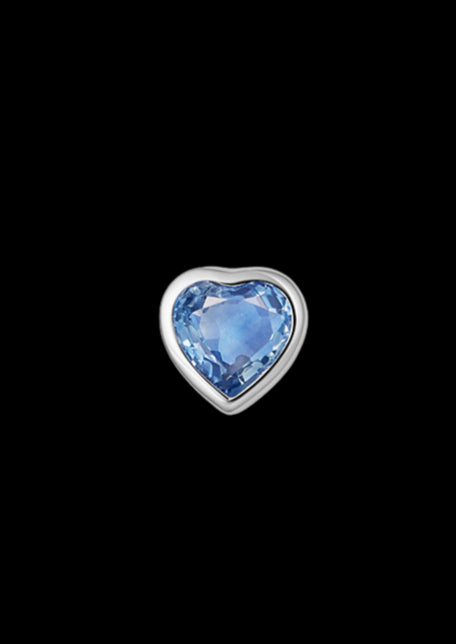 Blue Sapphire Heart Charm