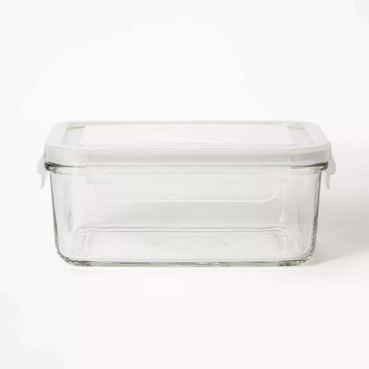 4.33 Cup Glass Food Storage Container Clear