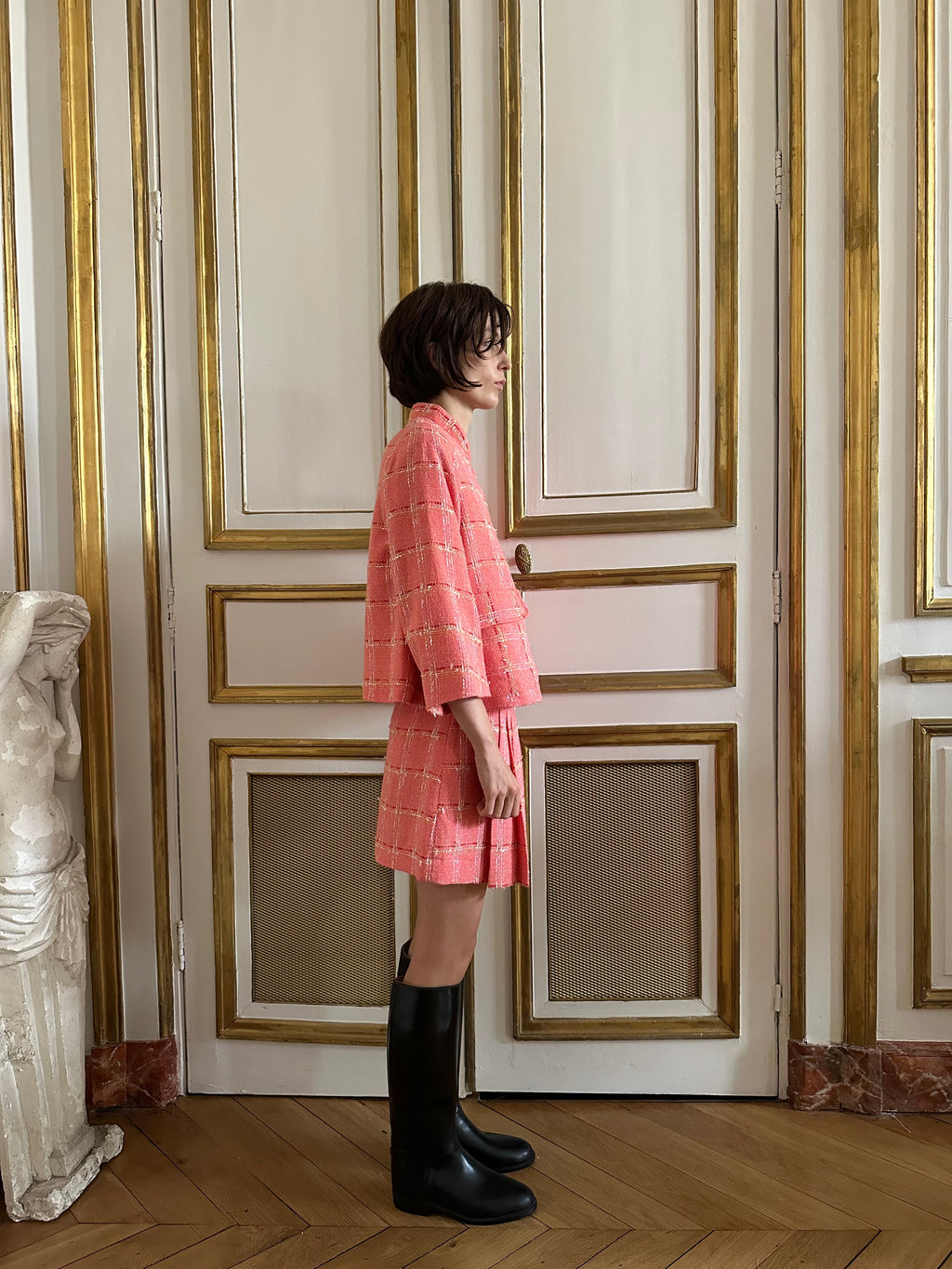 Lydia Skirt in Carré Saumon