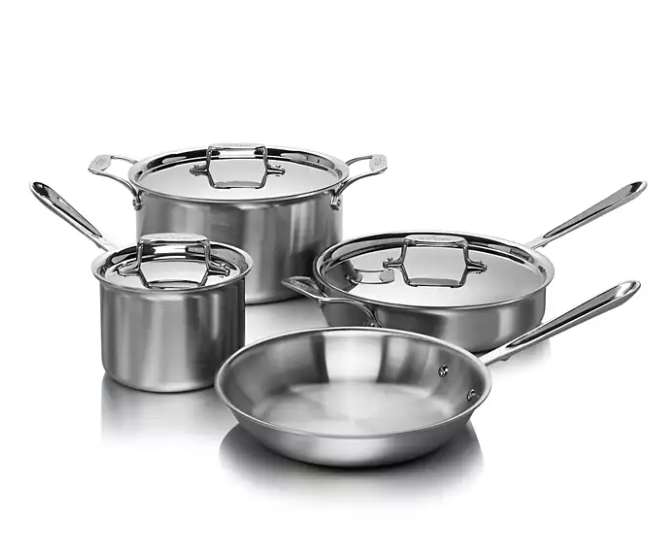 D5 Stainless Brushed 7- Piece Cookware Set