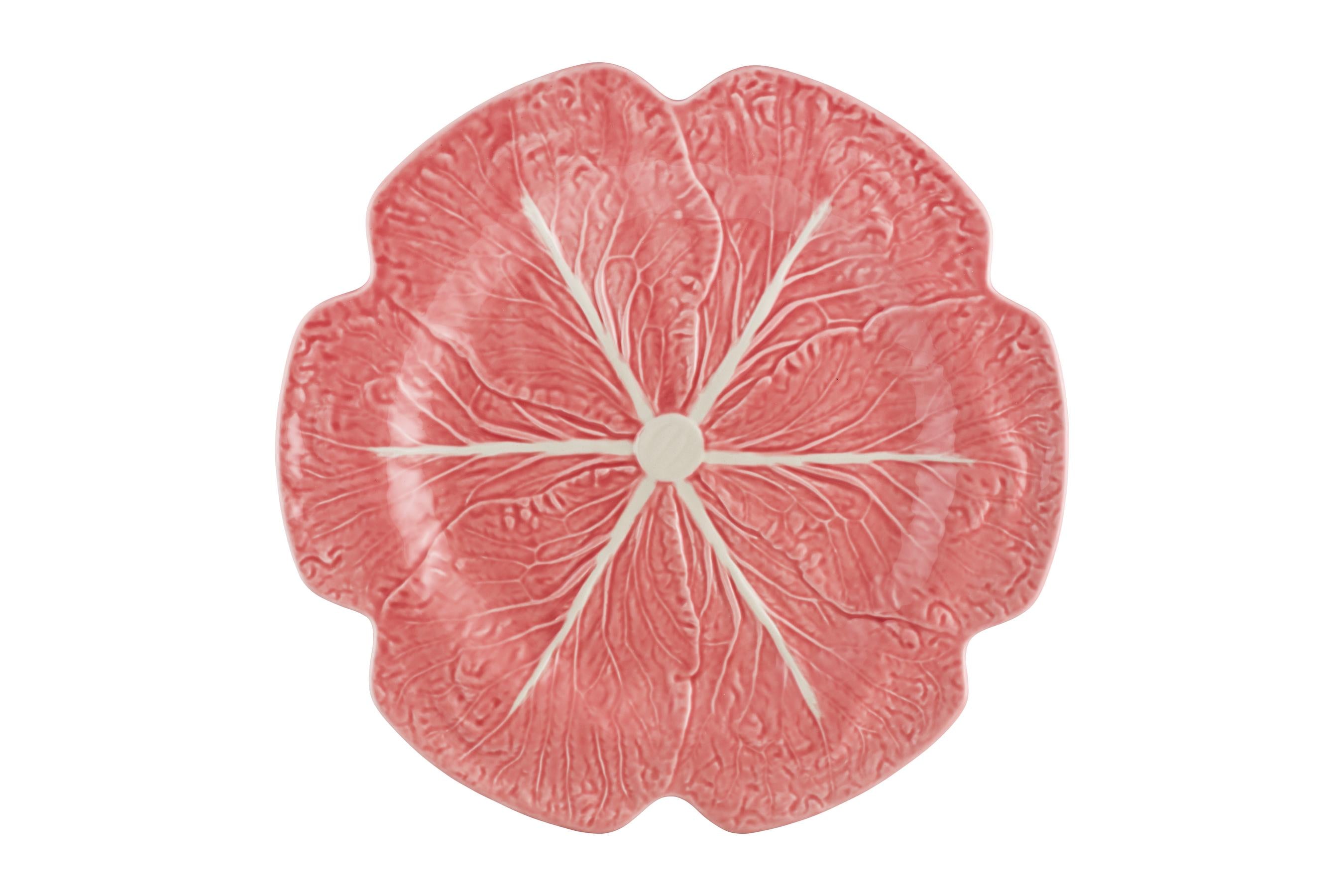 Cabbage Charger Plate in Pink