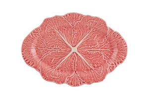 Cabbage Oval Platter 15" in Pink
