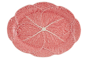 Cabbage Oval Platter 17" in Pink