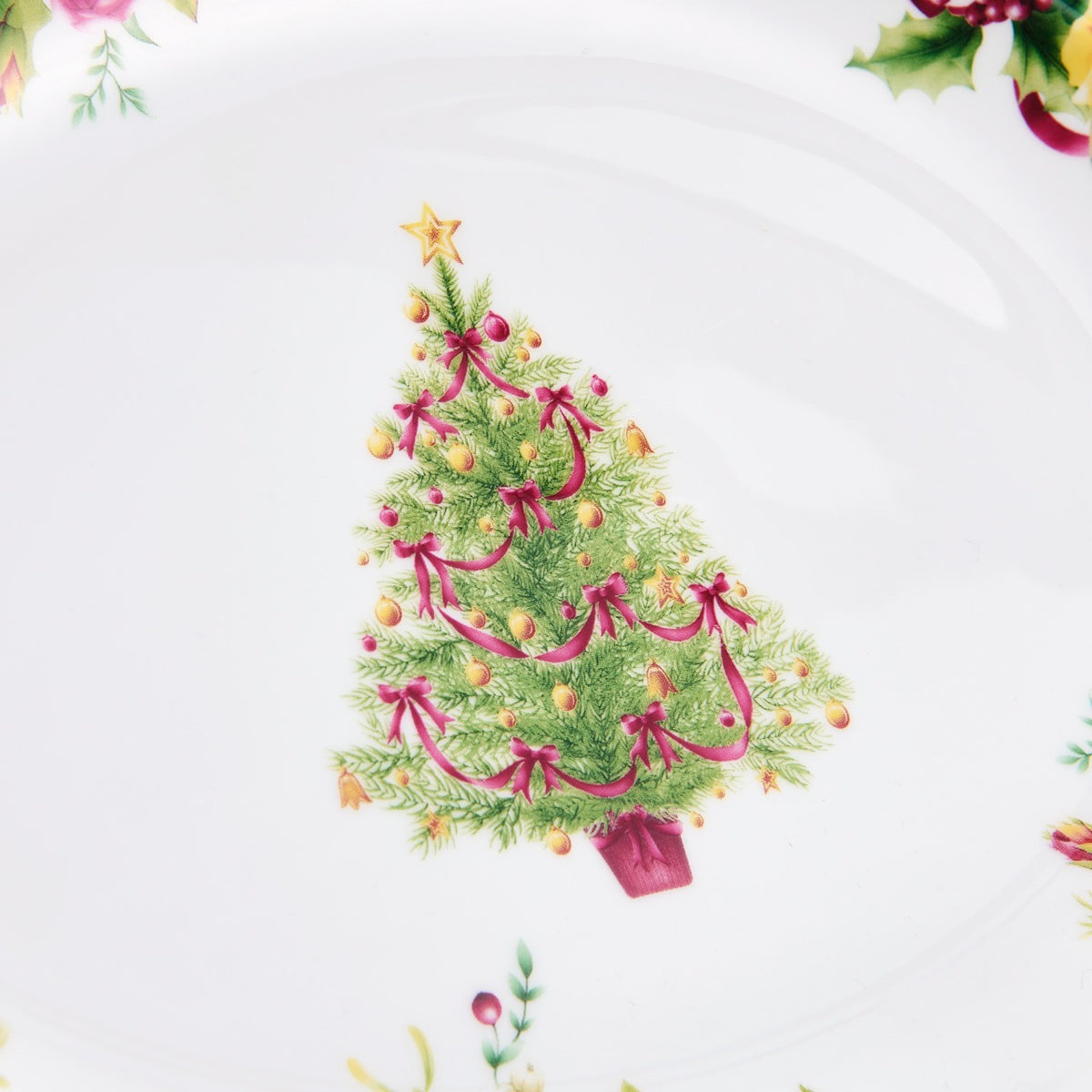 Old Country Roses Christmas Tree Oval Platter