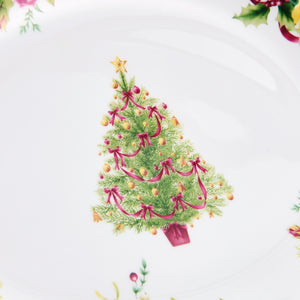 Old Country Roses Christmas Tree Oval Platter