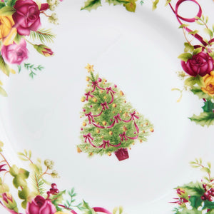 Old Country Roses Christmas Tree Plate