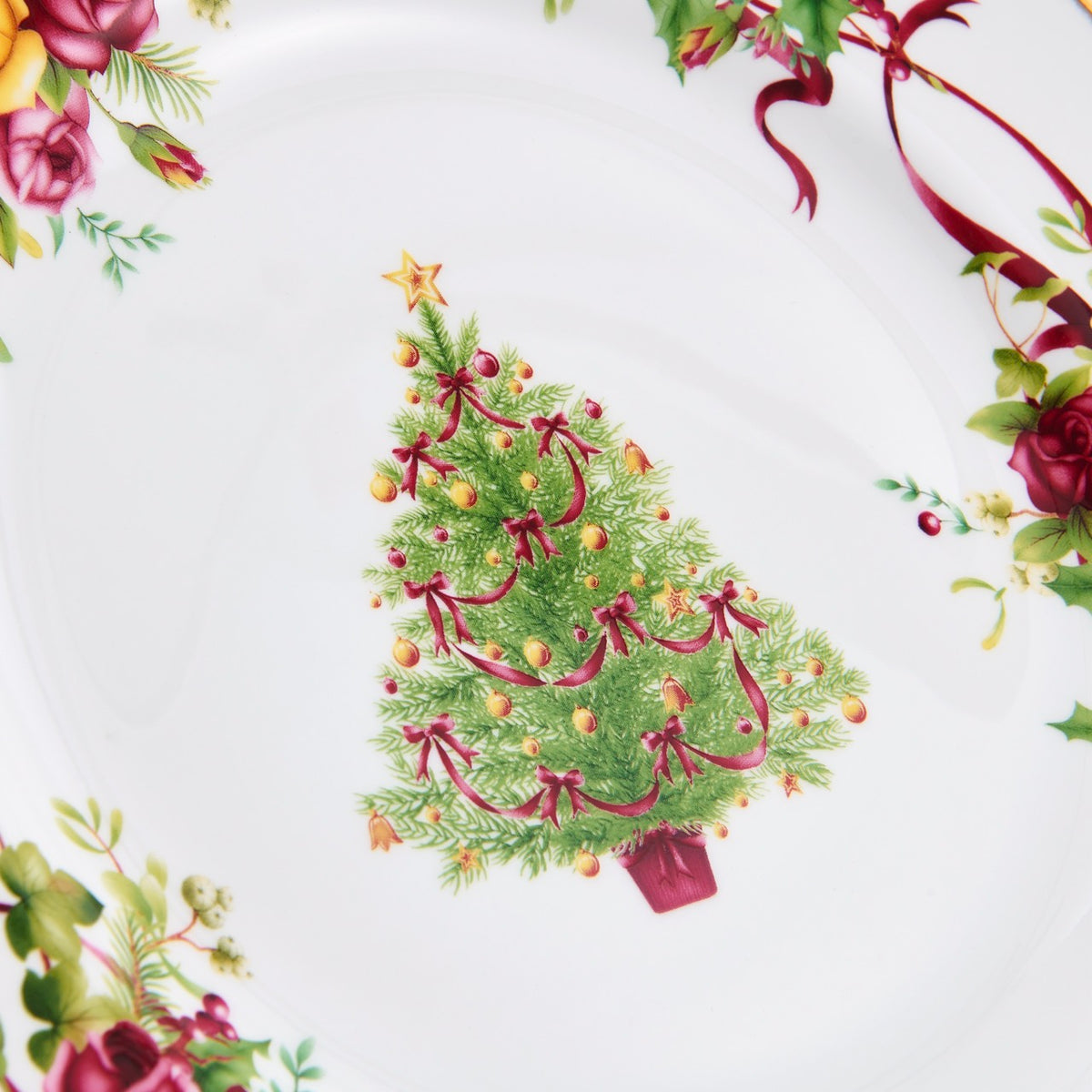 Old Country Roses Christmas Tree Plate