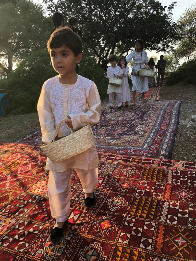 Children's Embroidered Kurta in White