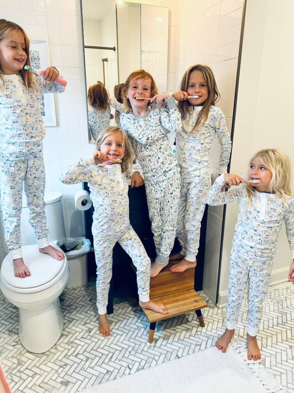Hanukkah Two-Piece Kids Henley Pajamas
