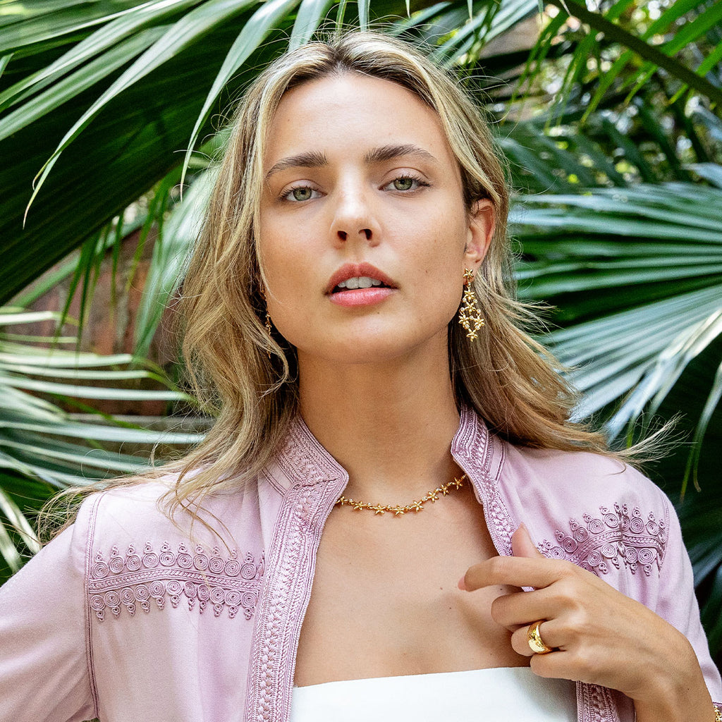 Jasmine Drop Earrings in Pearl