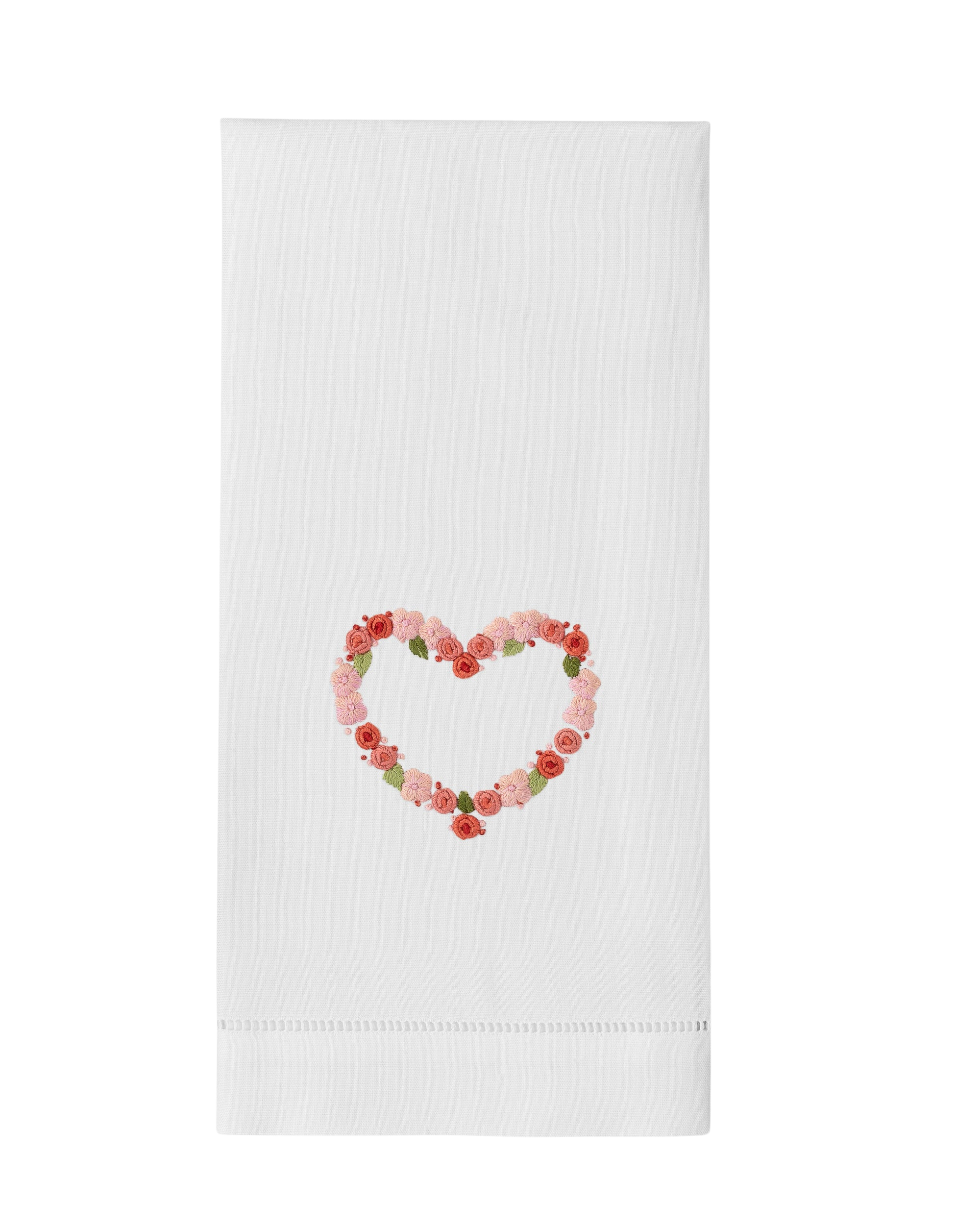 Henry Handwork Flower Heart Hand Towel - Thumbnail 2