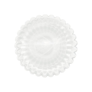 Alabaster White Scalloped Dessert Plate, Set of 4