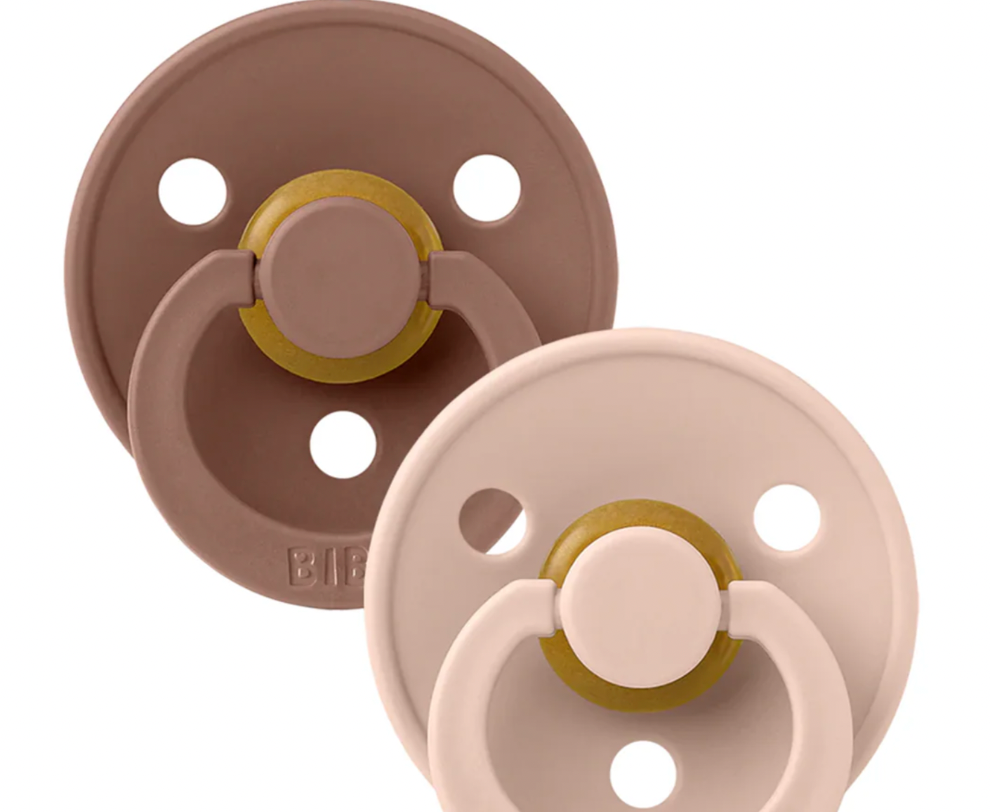 Baby 2 Pack Colour Pacifiers - Woodchuck / Blush