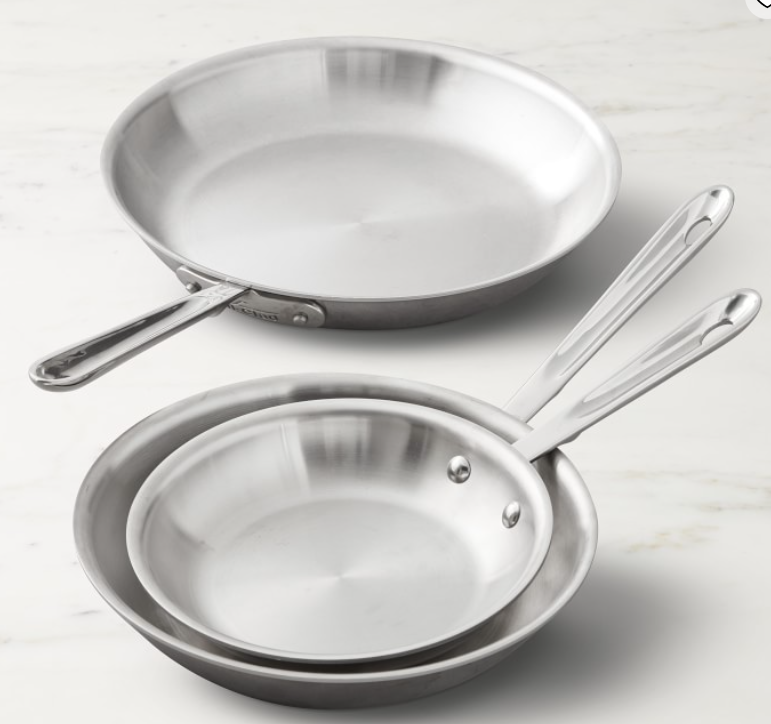 All-Clad D5® Stainless-Steel Fry Pan Set of 3