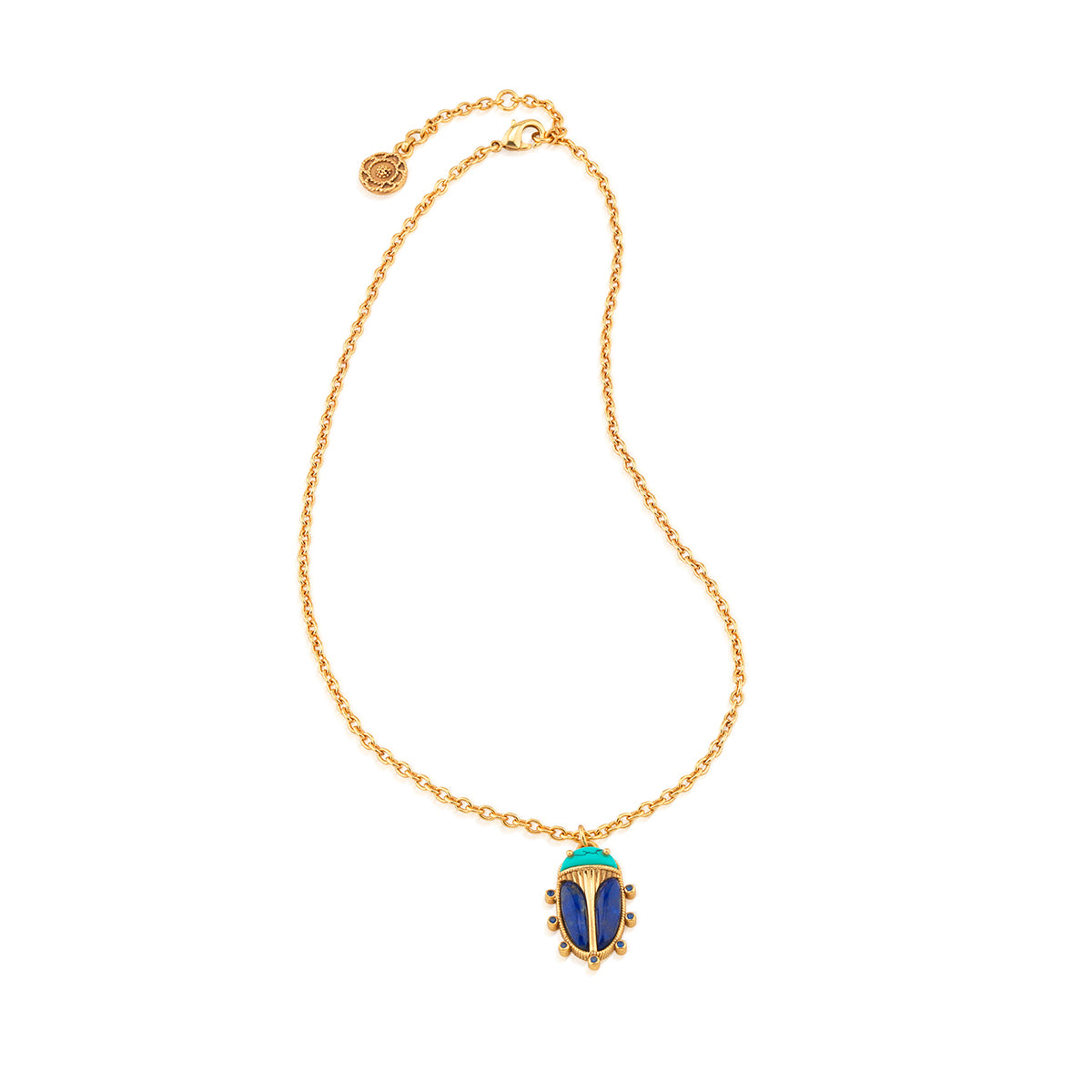 Scarab Charm Necklace in Multi