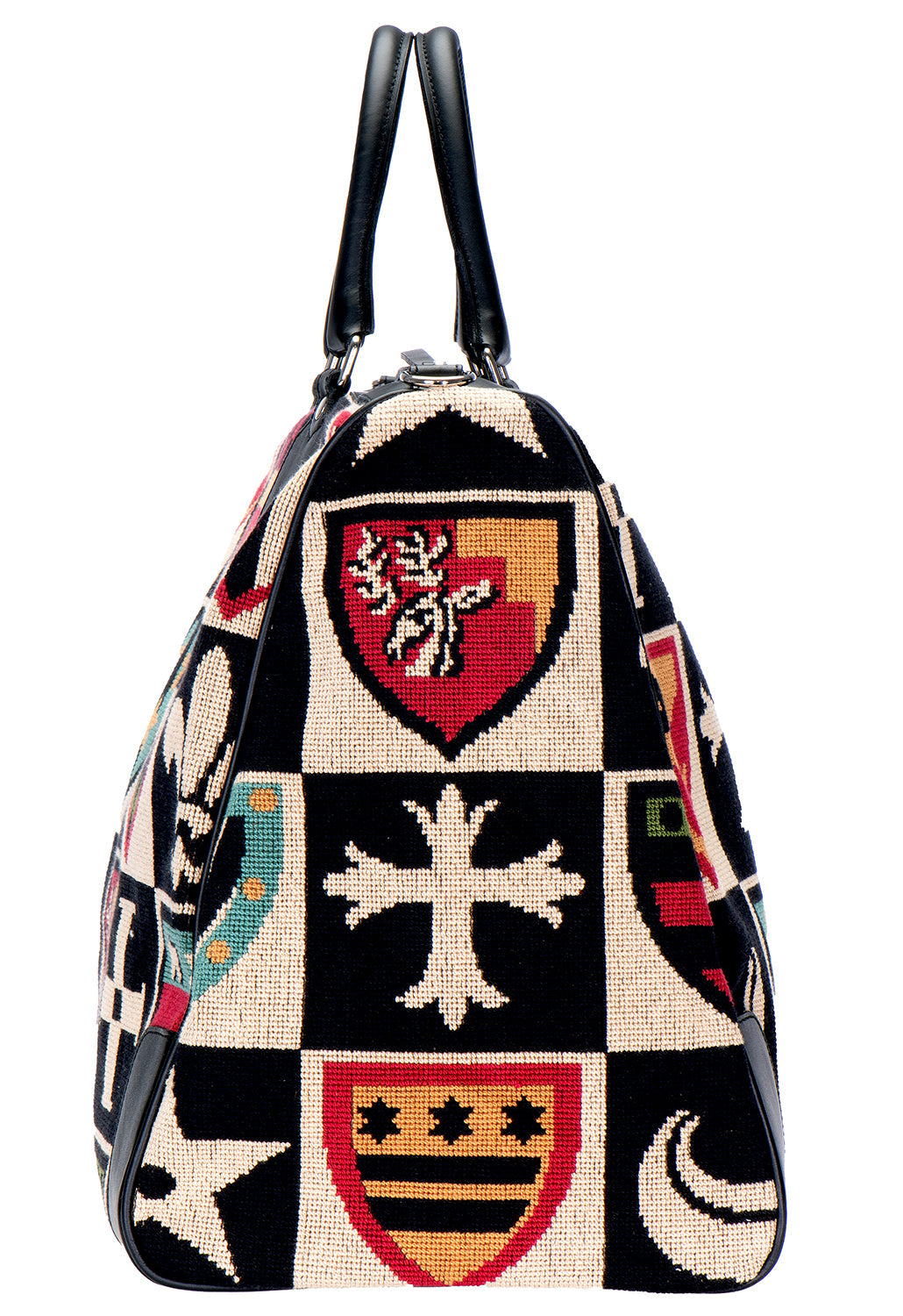 Crest Black Needlepoint Weekender