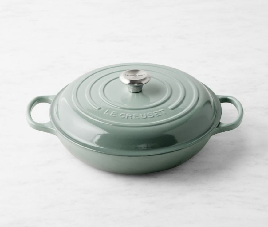 "Sea Salt" 3 1/2 Qt. Le Creuset Signature Enameled Cast Iron Braiser