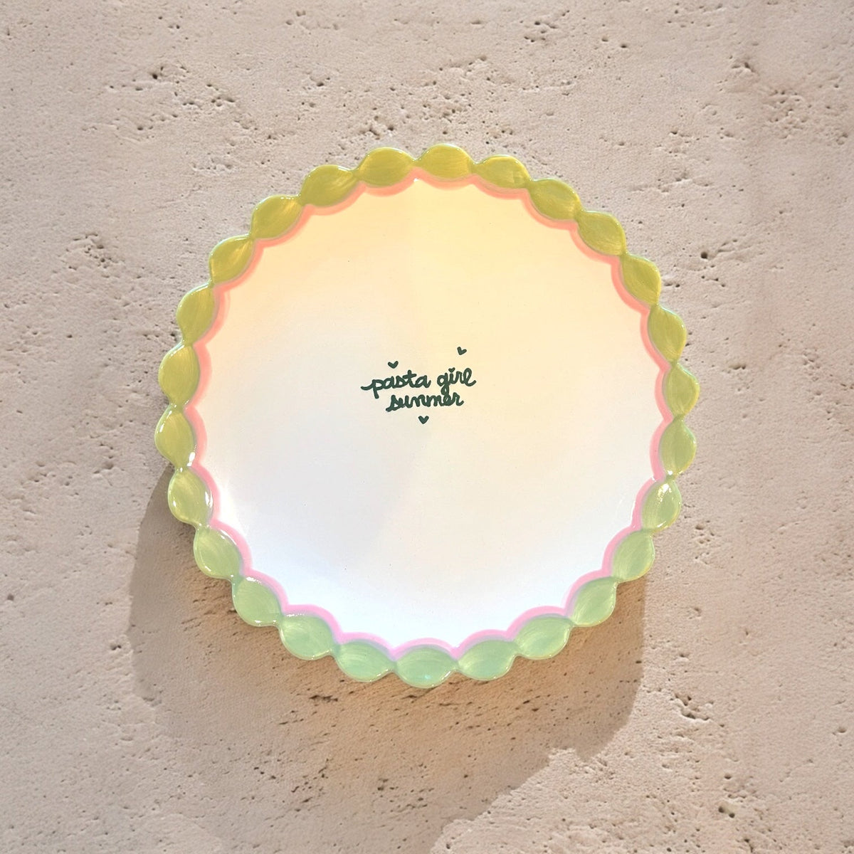 Hand-painted Custom Scalloped Dinner Plate