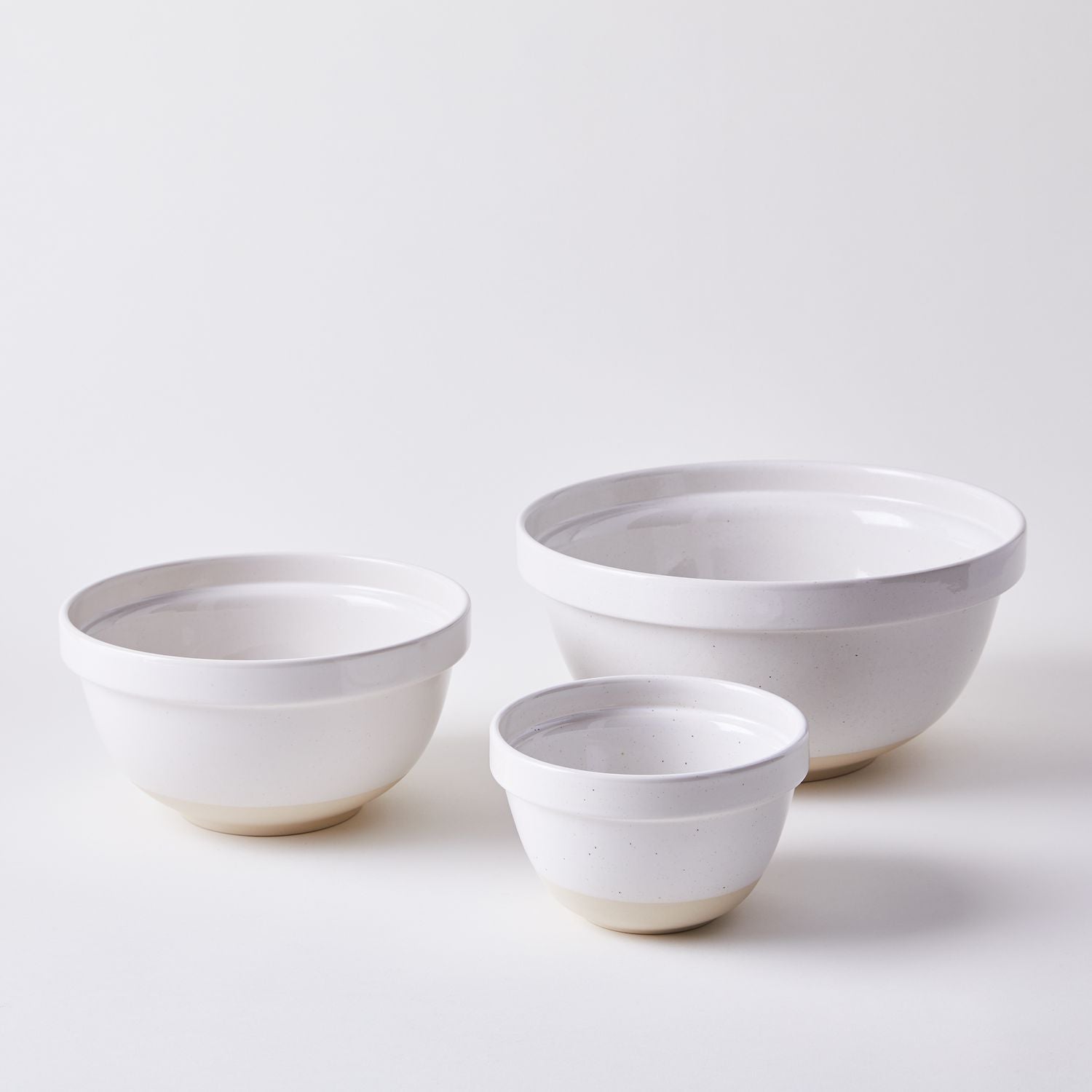 Casafina White Ceramic Mixing Bowls, Set of 3