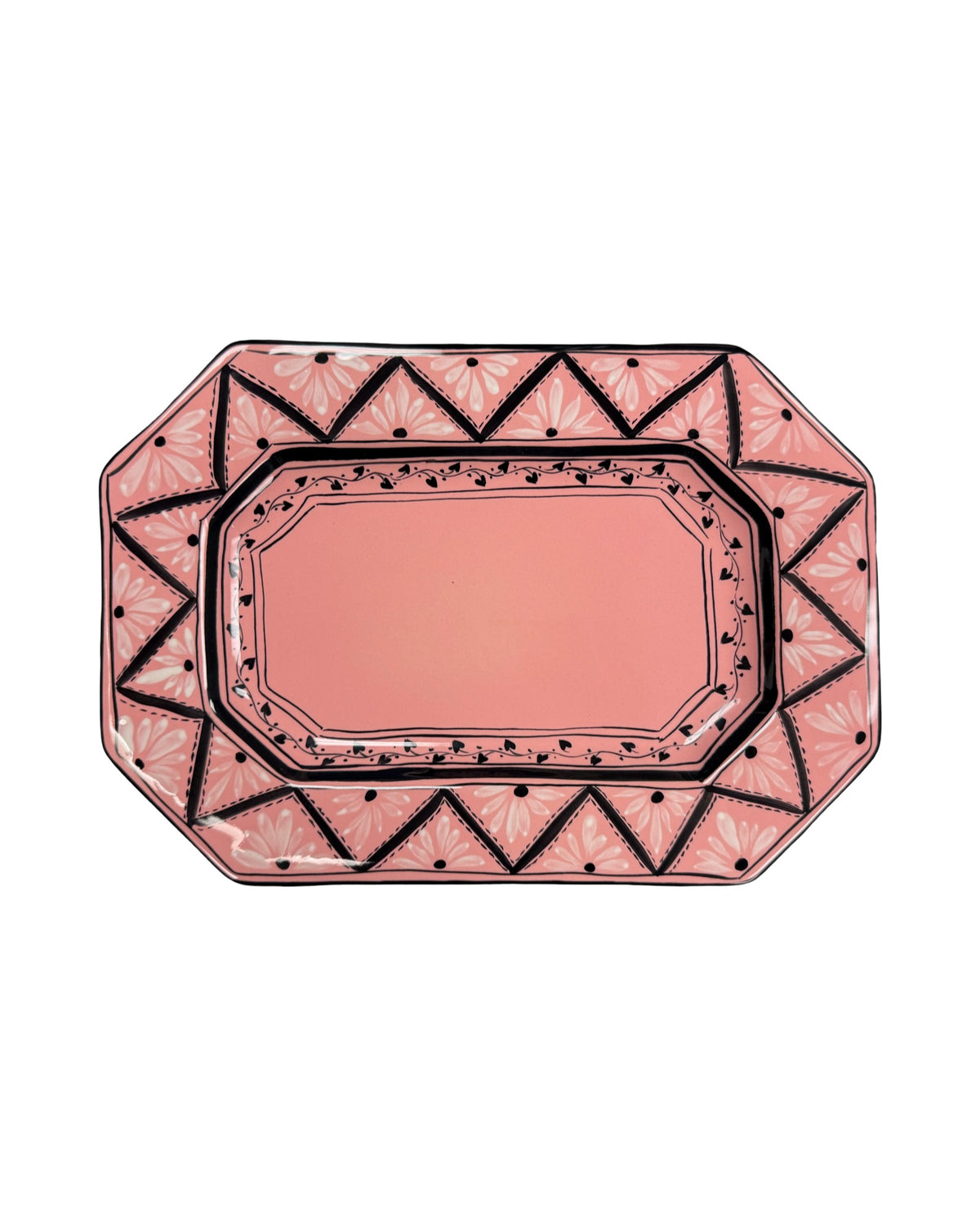 Gigi Pink Octagonal Platter