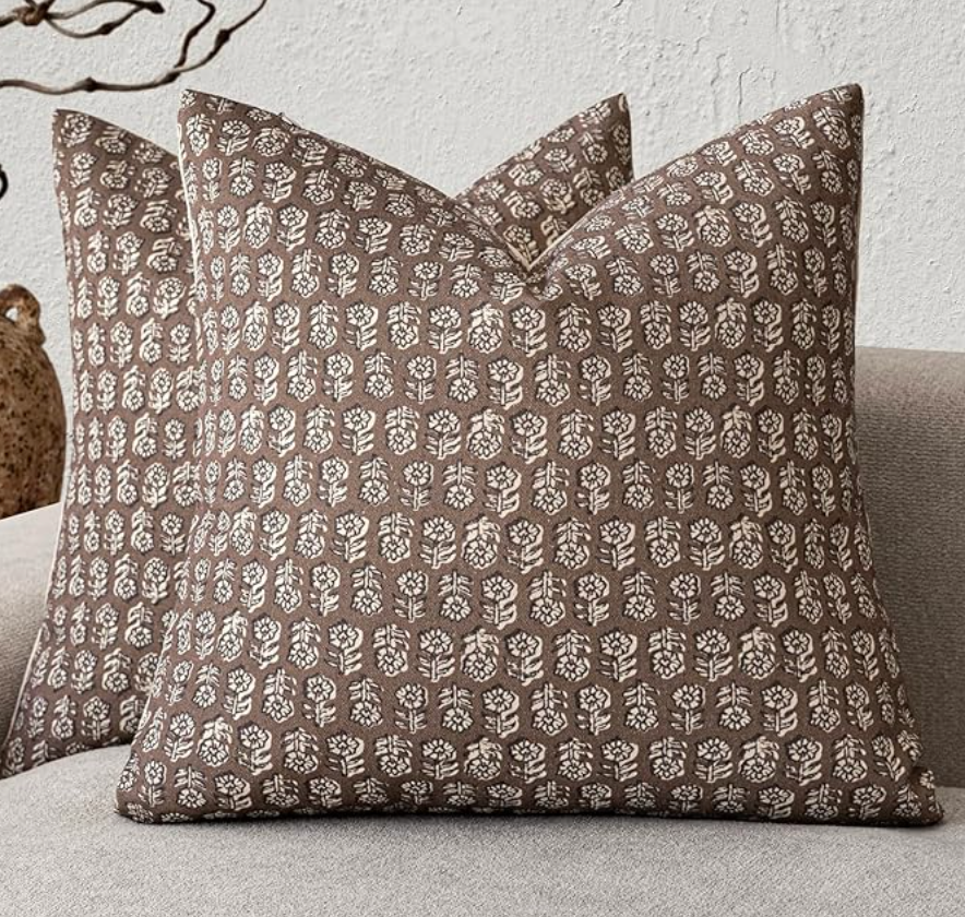 24×24 Inch Chocolate Throw Pillow Cover Set (2pc)