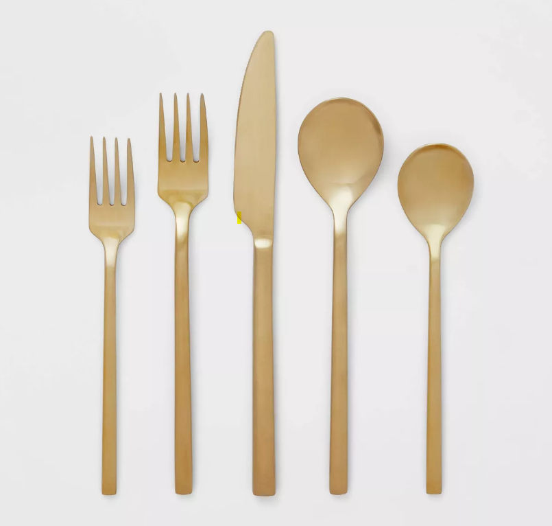 20pc Ashby Flatware Set Champagne - Threshold™