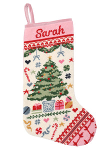 Needlepoint Christmas Tree Stocking