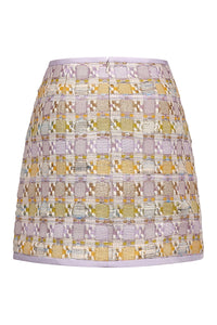 Linette Pastel Metallic Tweed Mini Skirt