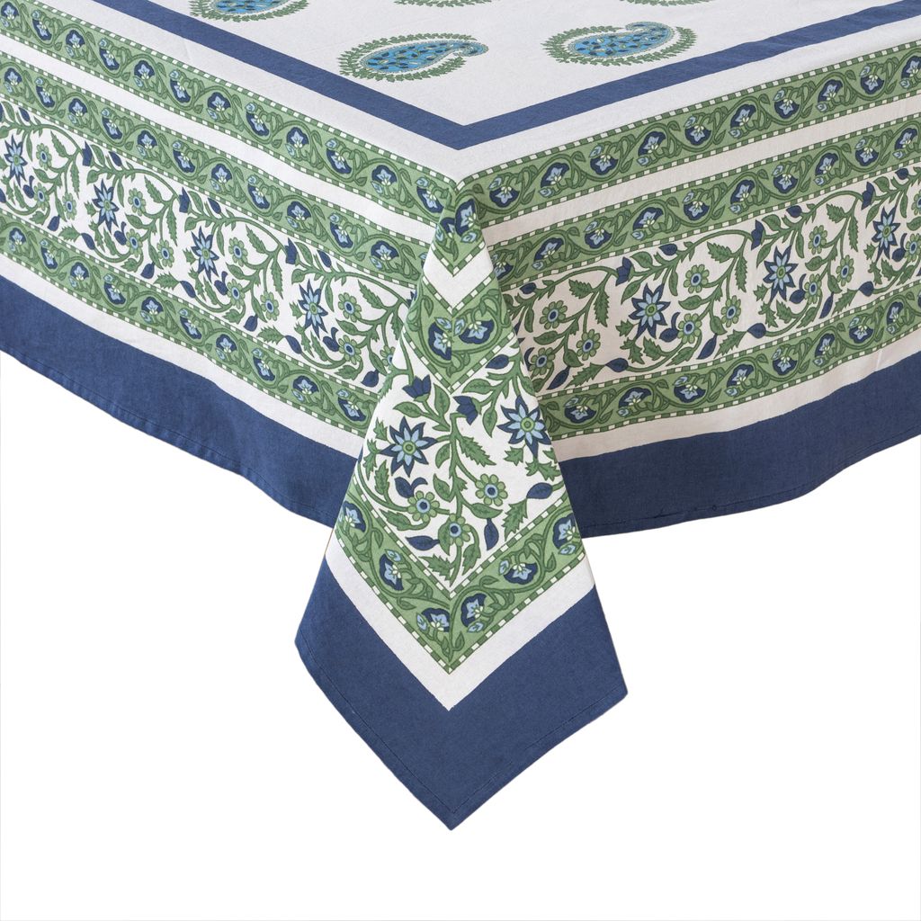 Cassis Tablecloth in Blue & Green