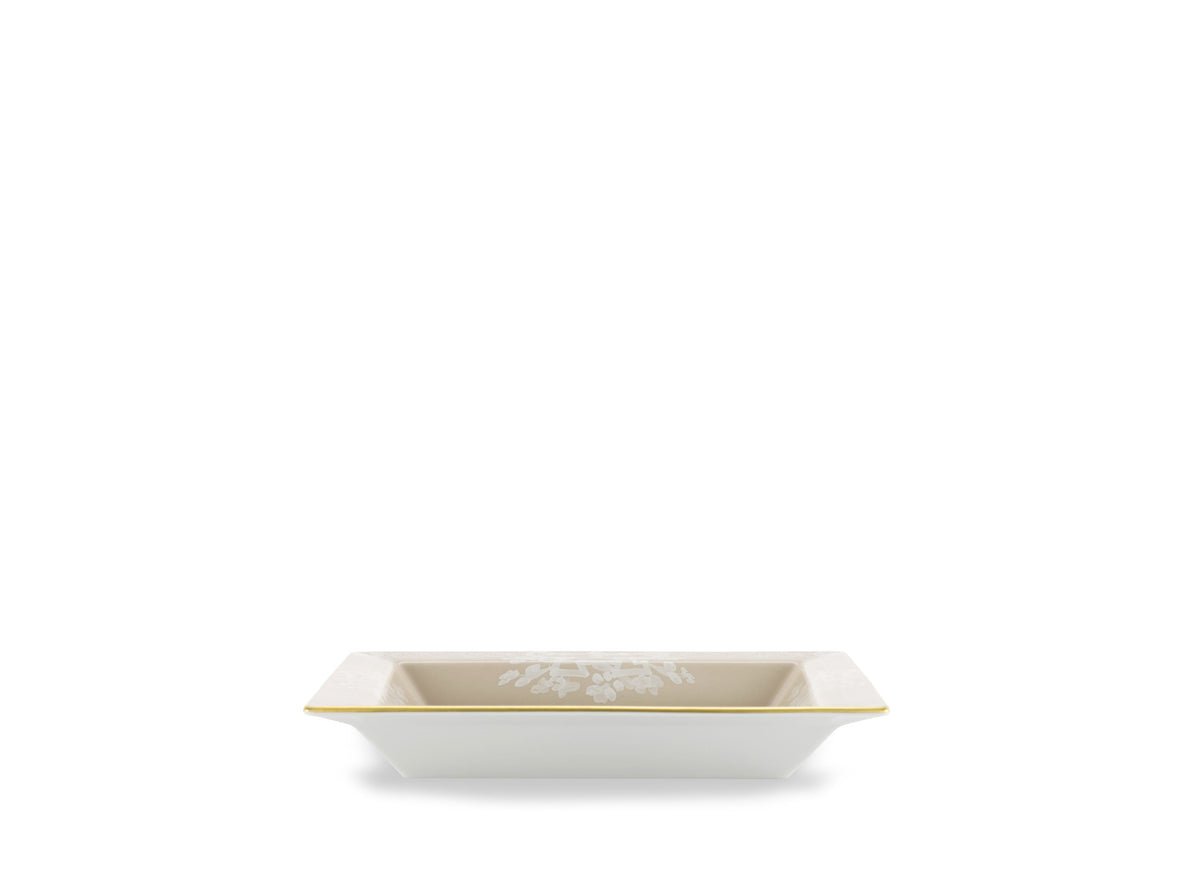 Oriente Italiano Oggetti Large Squared Change Tray in Meringa