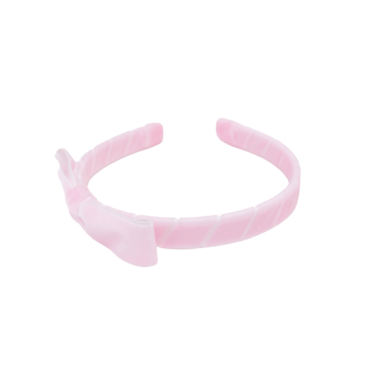 Velvet Lottie Headband in Pale Pink