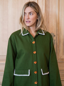 Becky Barn Jacket in Fern Twill