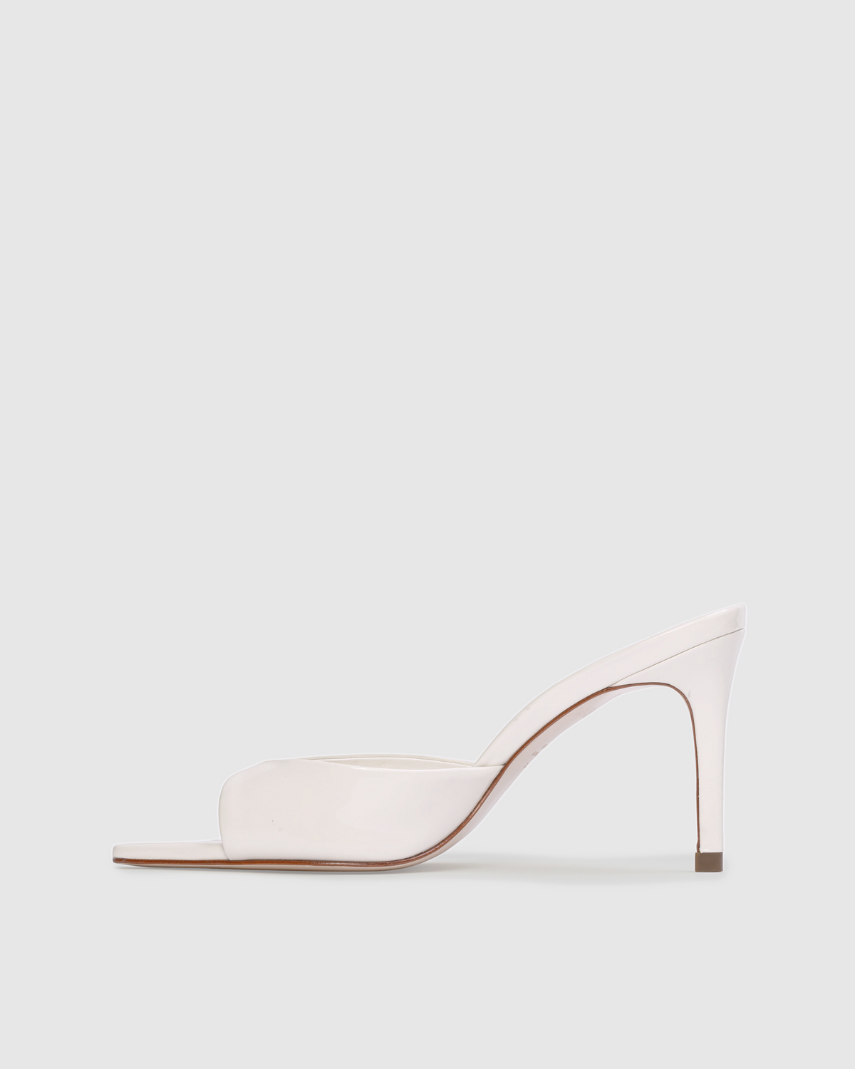 Brea 80 Mule in Coconut Patent Leather