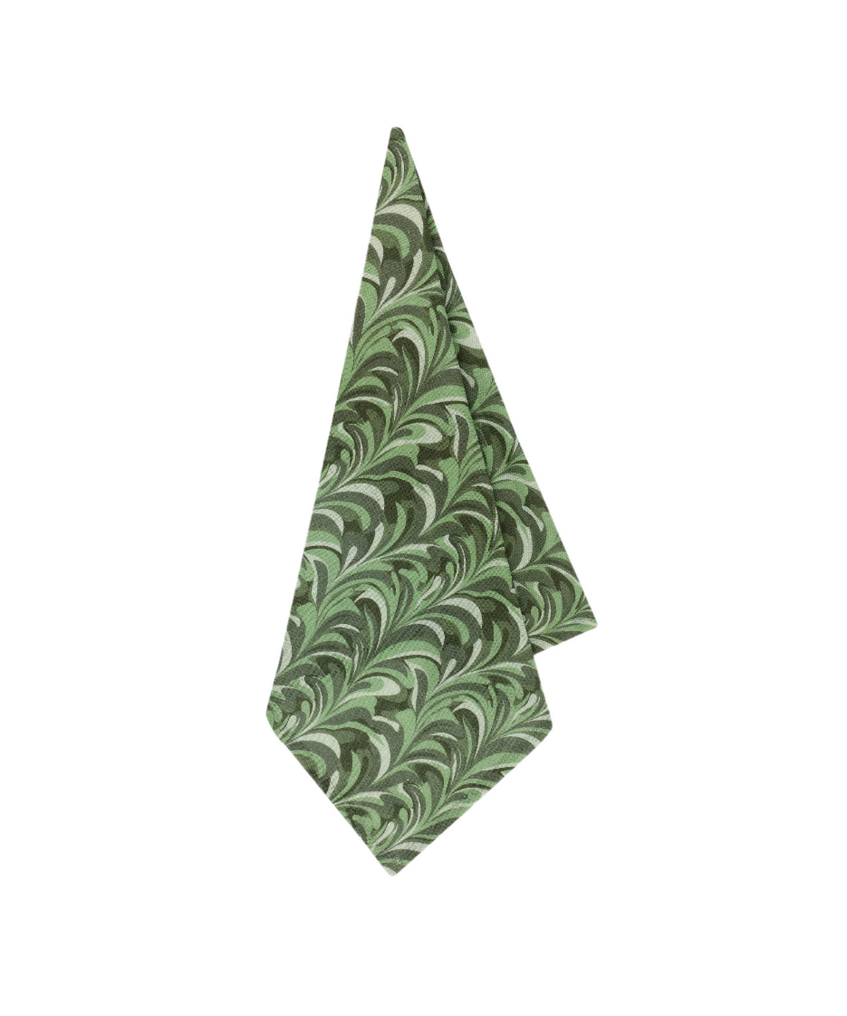 Rebecca Udall, Marble Pattern Design Linen Napkin, Green cut out 