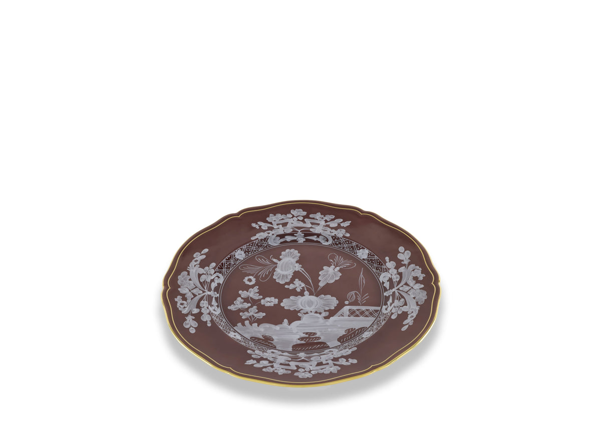 Oriente Italiano Antico Doccia Charger Plate in Castagna