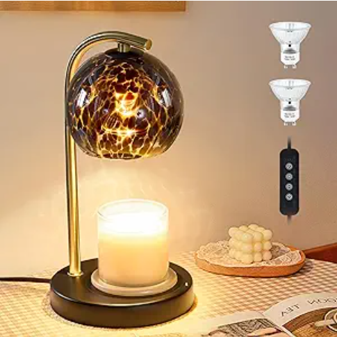 Candle Warmer Lamp, Dimmable with Timer (Amber)