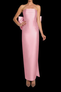 Magnolia Silk and Wool Column Gown