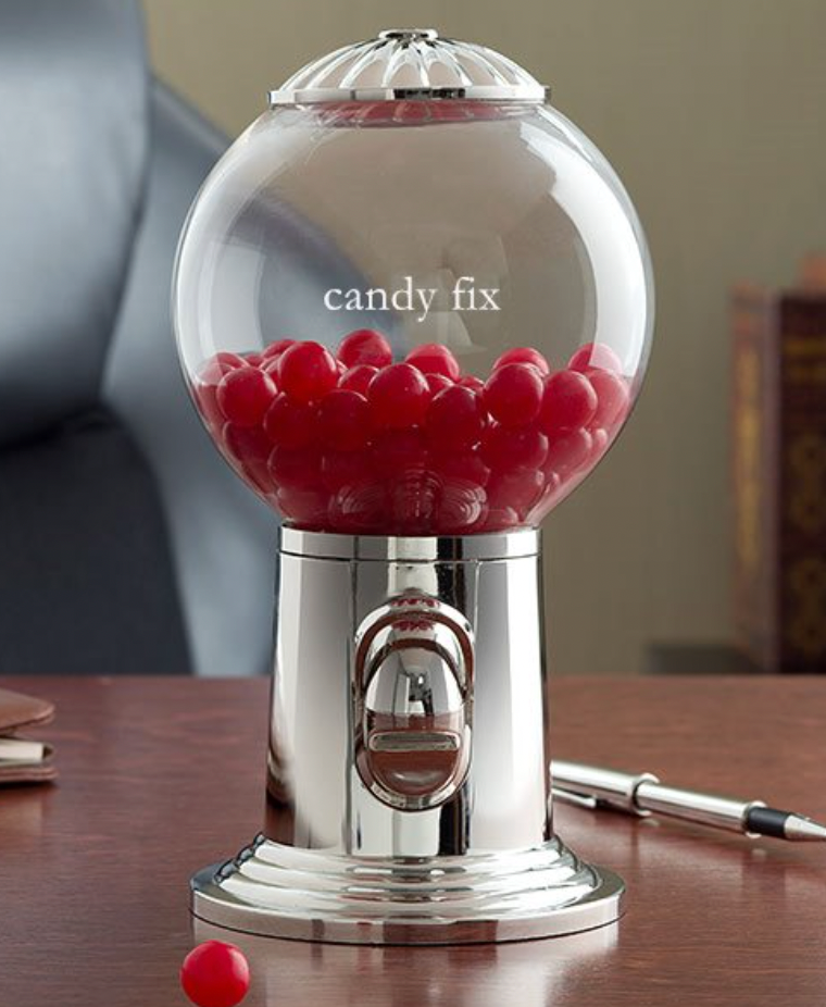 Candy Dispenser [Font: Garamond, Text: "candy fix"]