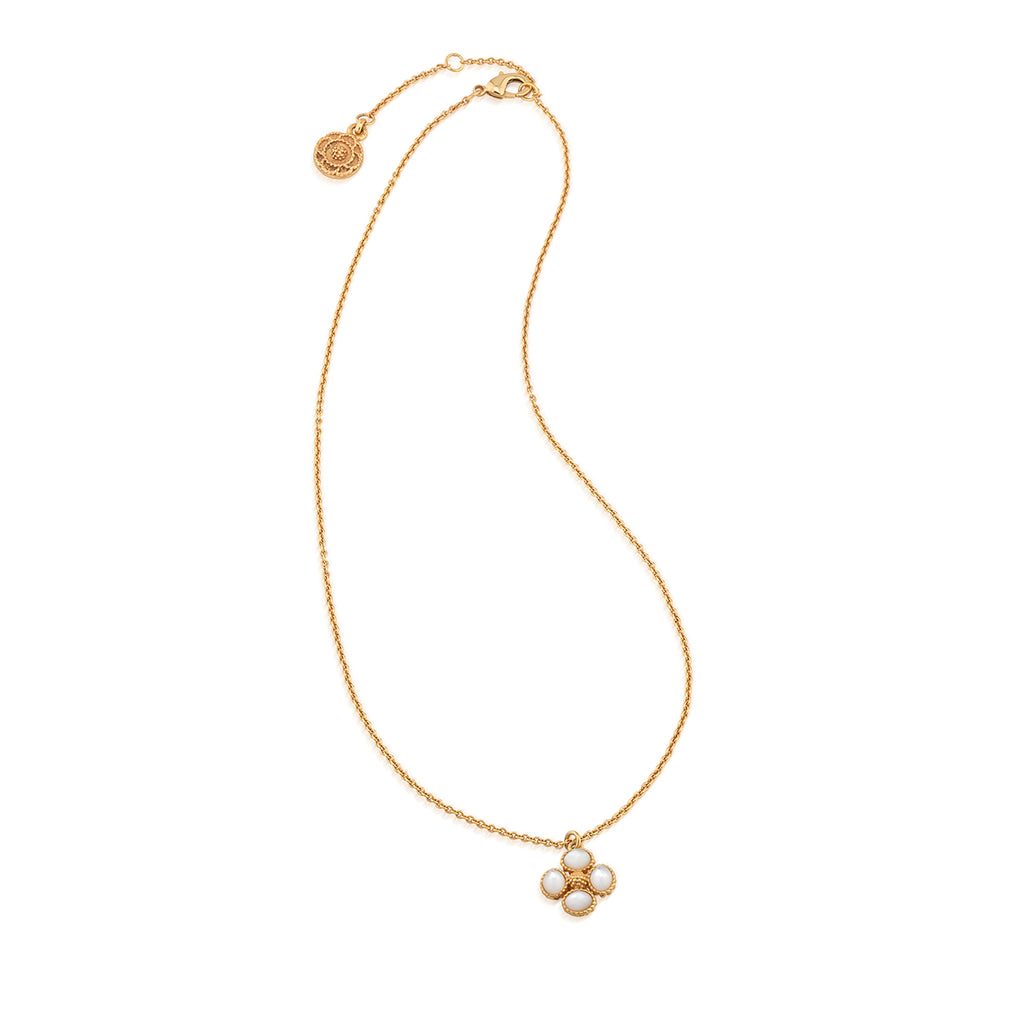 Berry Clover Double Sided Charm Necklace in MOP