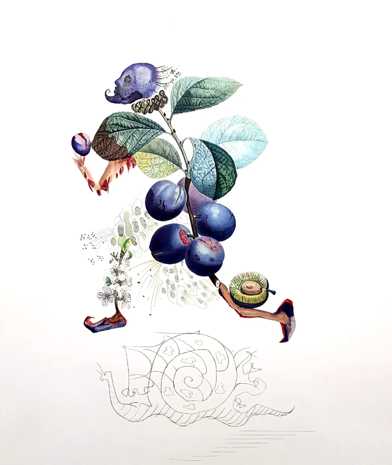 "Plum" Original Hand-Signed Lithograph, 1969