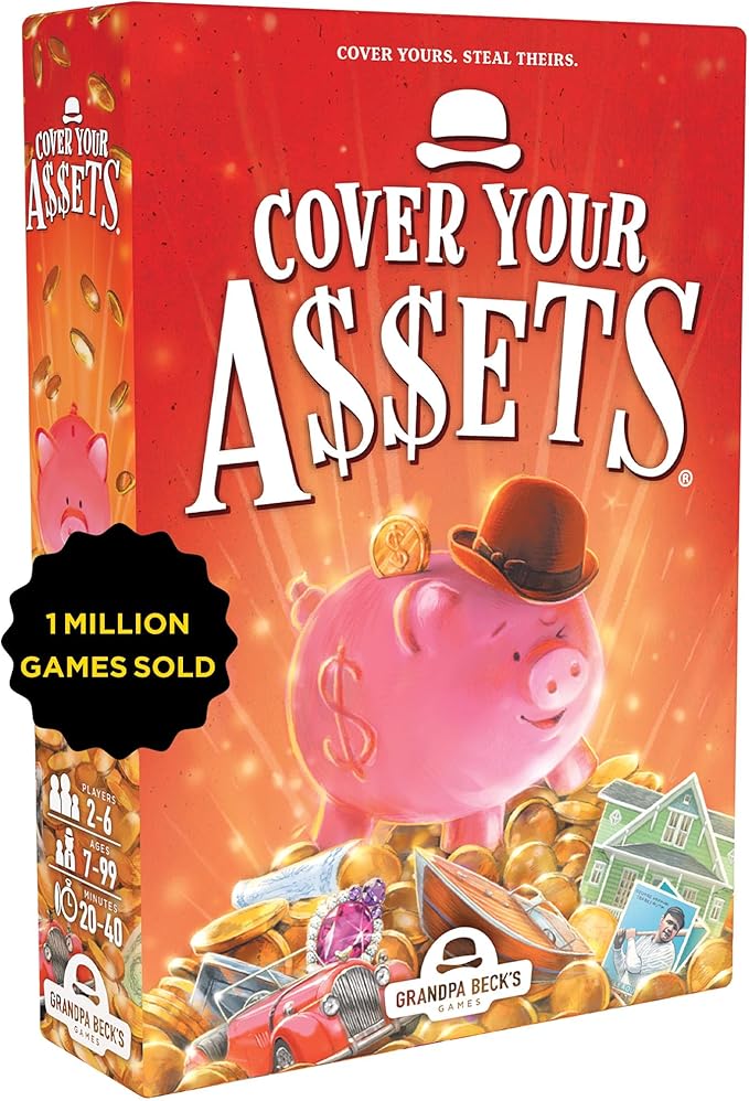 Cover Your Assets Card Game | from The Creators of Skull King | Easy to Learn and Outrageously Fun for Kids, Teens, & Adults | 2-6 Players Ages 7+