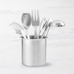All-Clad Stainless-Steel Utensils with Utensil Holder, Set of 6